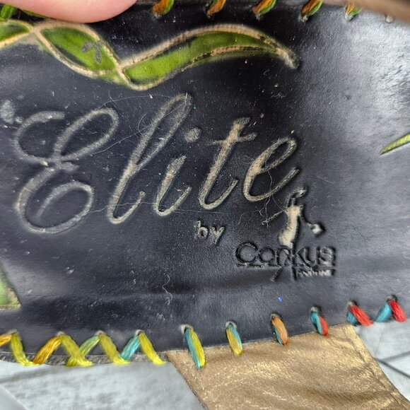 Elite By Corkys Flower Colorful Woven Strap Wedge Heel Sandals Womens 7 - Picture 5 of 16